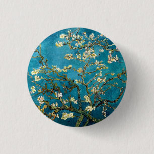 Almond Grenar i Bloom Round Pinback Knapp