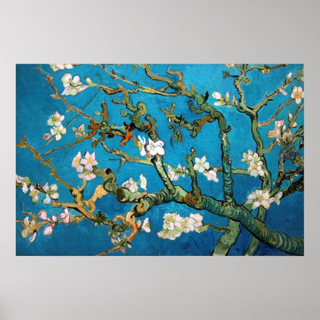 Almond Grenar in Bloom Detail, Van Gogh Poster (Framsidan)