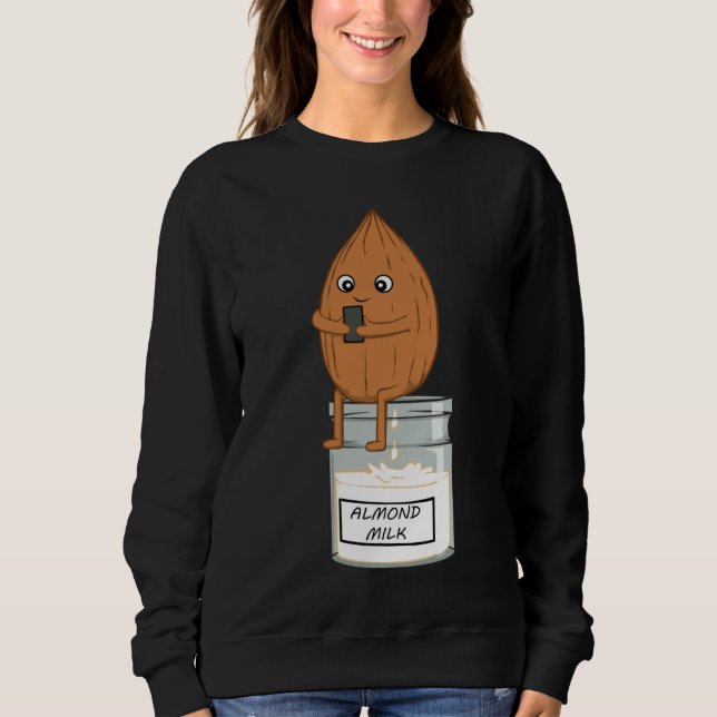 Almond Milk Vegan Vegetarian Animal Rights Activis T Shirt (Framsida)