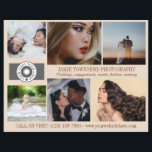 Almond Photo Collage QR Logotyp Photogratography B Reklamblad<br><div class="desc">Almond beige marknadsföring-flygare för en personlig för professionell fotograf med dina foton, logotyper, kontaktinformation, anpassningsbar och QR-kod. Professionellens fotografflygare som befordrar din personlig med sex foton på sidan tillsammans med din logotyp, ditt företag namn, din tagline och kontaktinformation i russet på en varm skugga av beige. På baksidan lägger du...</div>