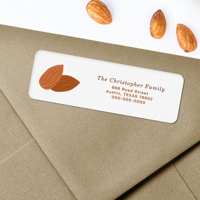 Almond Return-adressetikett Returadress Etikett (Almond Return Address Label)