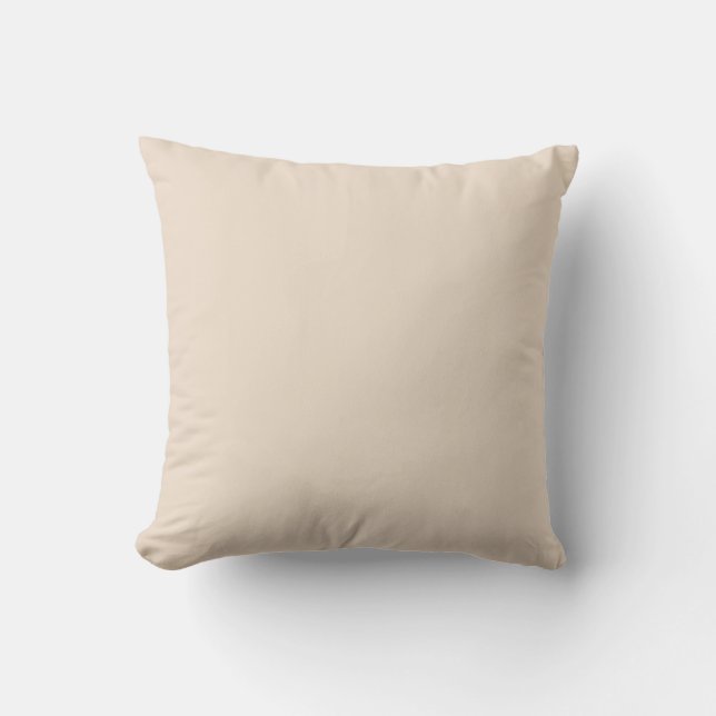 Almond solid färg kudde (Framsida)