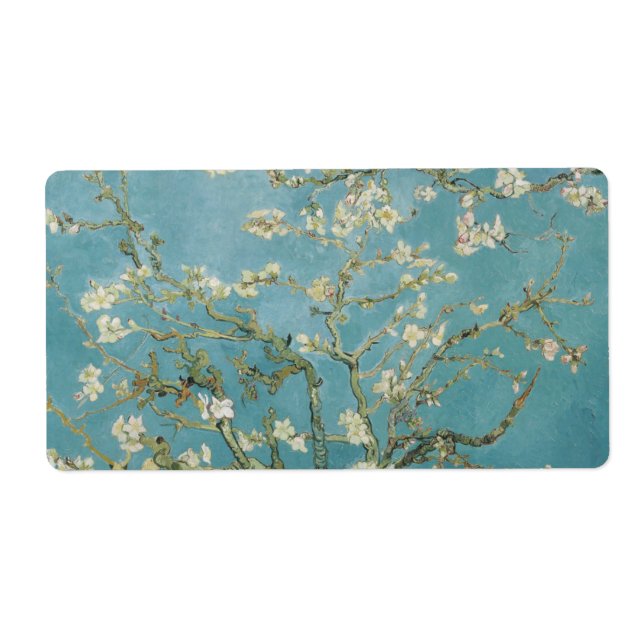 Almond träd i blommar av Vincent Van Gogh Fraktsedel (Framsidan)