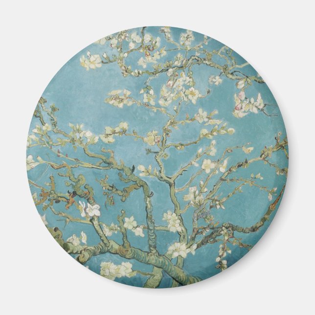 Almond träd i blommar av Vincent Van Gogh Magnet (Framsidan)
