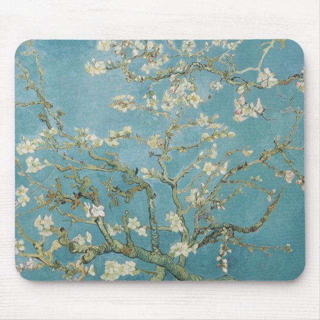 Almond träd i blommar av Vincent Van Gogh Musmatta (Framsidan)