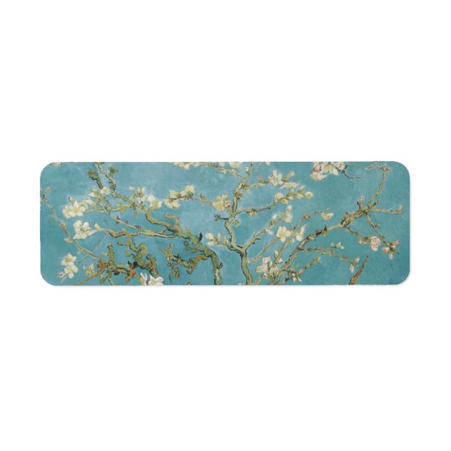 Almond träd i blommar av Vincent Van Gogh Returadress Etikett (Framsidan)