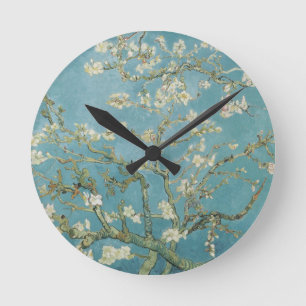 Almond träd i blommar av Vincent Van Gogh Rund Klocka