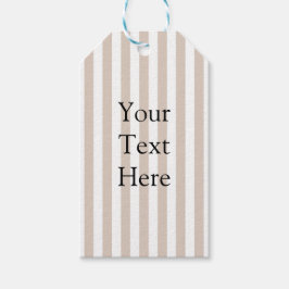 Almond & White Stripes  Presentetikett