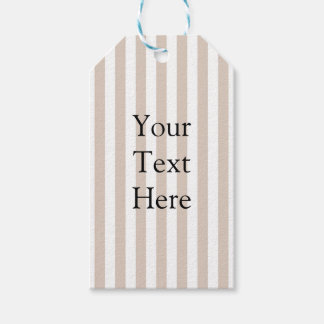 Almond & White Stripes  Presentetikett