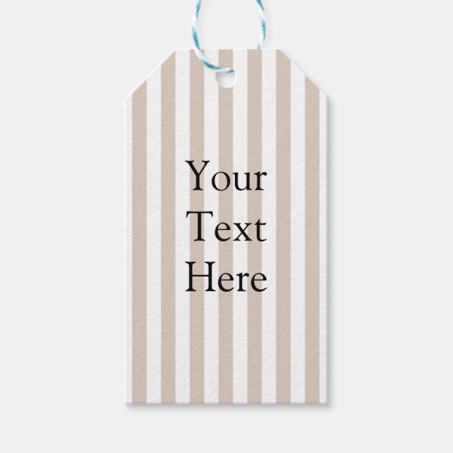 Almond & White Stripes  Presentetikett (Framsidan)