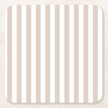 Almond & White Stripes