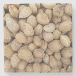 Almonds Fall Autumn Mönster Stenunderlägg