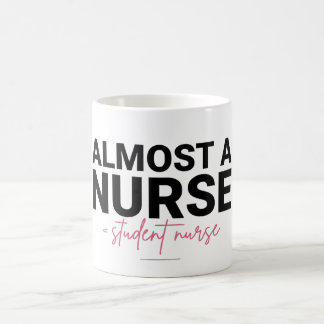 Almost a Nurse Student Nursing School Pink Script Kaffemugg
