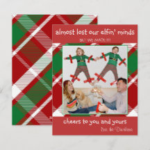 "Almost Lost Elfin' Minds" Rolig julkort