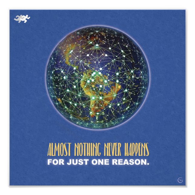 Almost nothing never happens for just one reason fototryck (Framsidan)