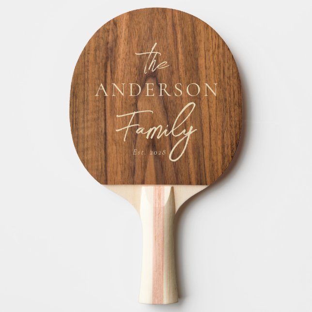 Almskog Handskriven Familjenamn Pingisracket (Framsidan)