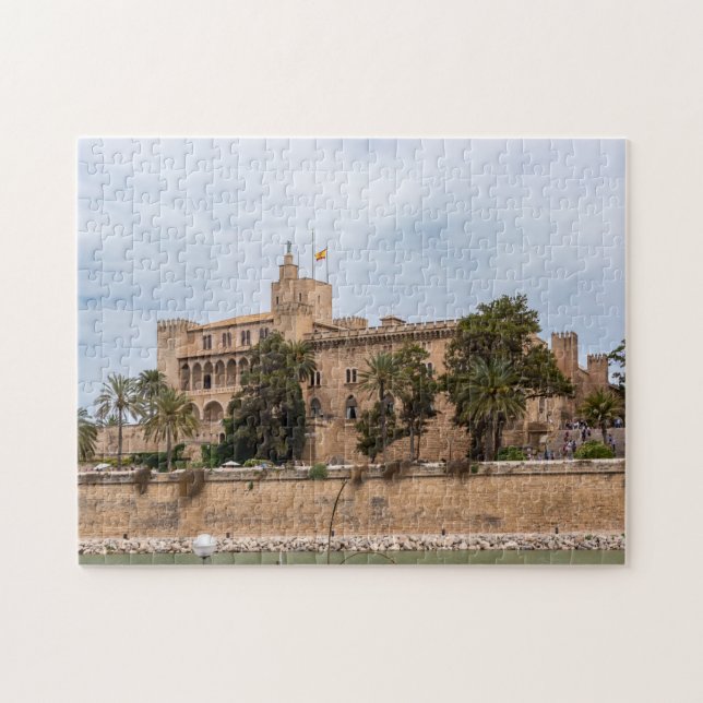 Almudaina Palace i Palma de Mallorca, Spanien Pussel (Horisontell)