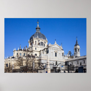Almudena domkyrka i Madrid Poster