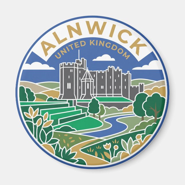 Alnwick Storbritannien Magnet (Framsidan)