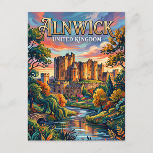 Alnwick Storbritannien Vykort