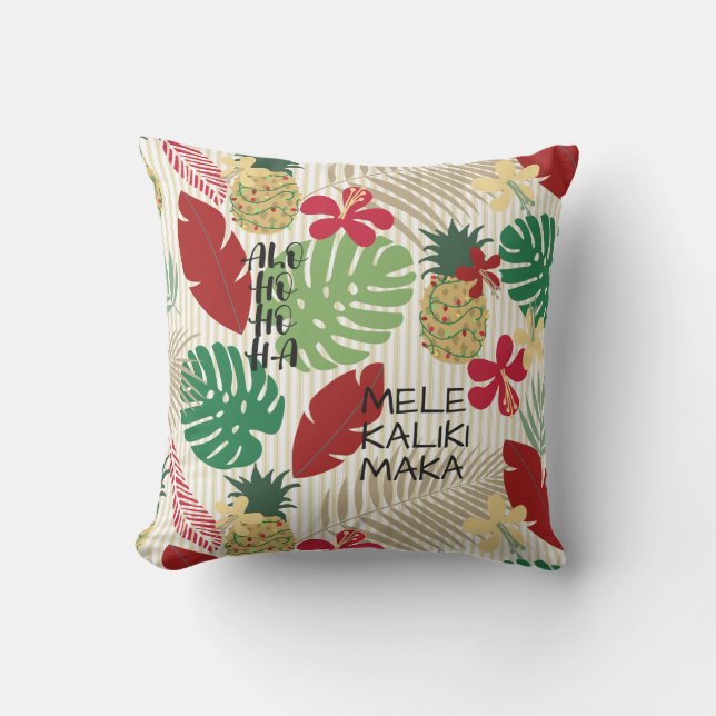 ALO-HO-HO-HA Hawaiian Tropical Helgdag Kudde (Framsida)