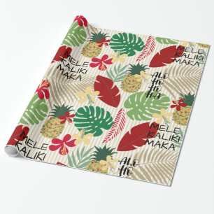 ALO-HO-HO-HA Hawaiian Tropical Helgdag Presentpapper