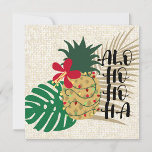 ALO-HO-HO-HA Hawaiian Tropical Pineapple Julkort