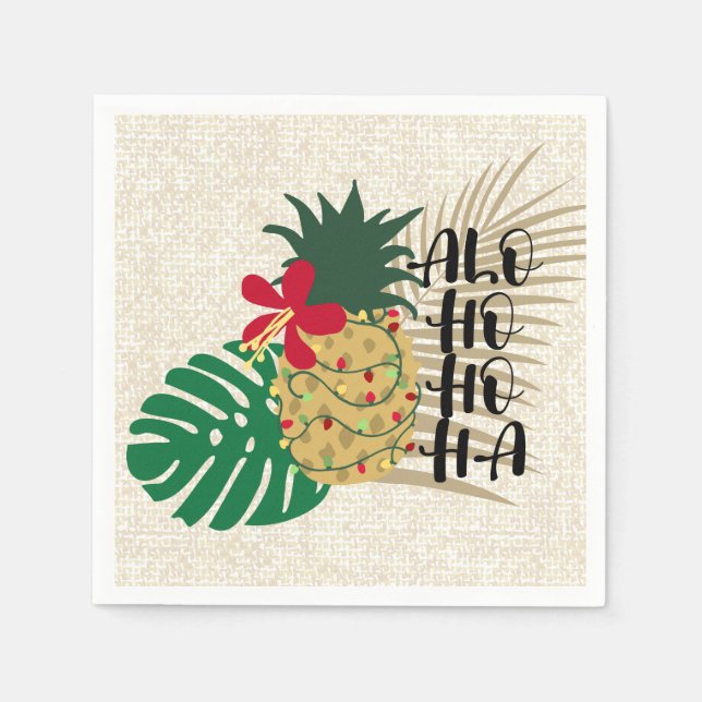 ALO-HO-HO-HA Hawaiian Tropical Pineapple Pappersservett (Framsidan)