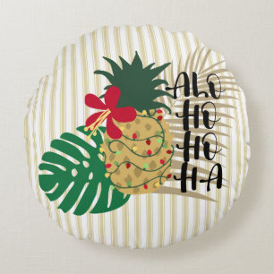 ALO-HO-HO-HA Hawaiian Tropical Pineapple Rund Kudde