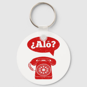 Alo Spansk Retro-telefon Nyckelring
