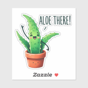 Aloe! Cute Aloe Vera Plant Klistermärken