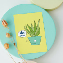Aloe där | Punny anläggning Kort
