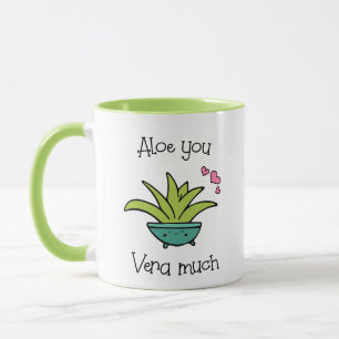 Aloe, du har mycket kute Kärlek Pun Mugg