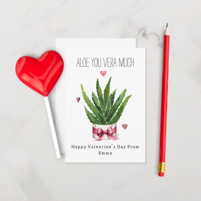 Aloe du Vera Much Pun Classroom Valentine (Skapare uppladdad)