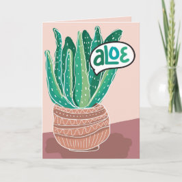 Aloe du Vera Müch Pun Kärlek Greeting Card Kort
