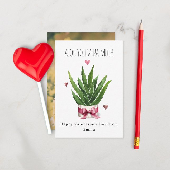 Aloe du Vera mycket Photo Classroom Valentine Kort (Skapare uppladdad)