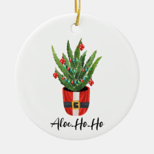 Aloe Ho Ho Santa Houseplant jul Julgransprydnad Keramik