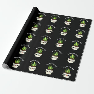 Aloe-llujah Funny Aloe Vera Pun Mörk BG Presentpapper