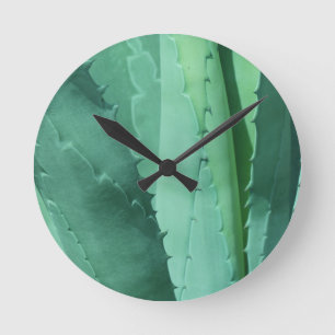 Aloe - Macro Fine Art-foto Rund Klocka