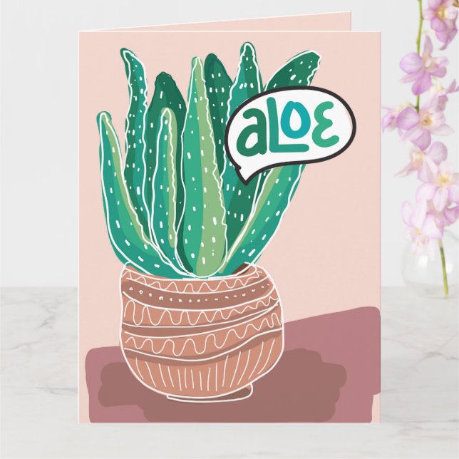 Aloe My Friend Folded Greeting Card Kort (Orkide)