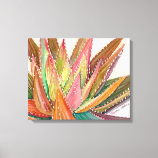 Aloe nobilis vattencolor av Debra Lee Baldwin Canvastryck