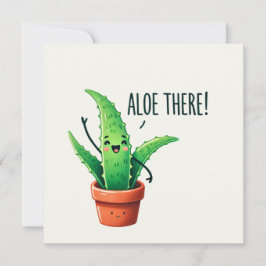 Aloe! Postkort för Cute Aloe Vera Plant Julkort