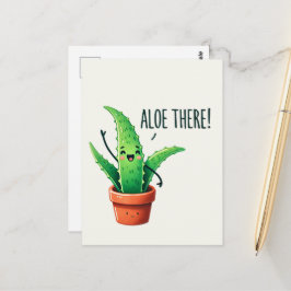 Aloe! Postkort för Cute Aloe Vera Plant Vykort