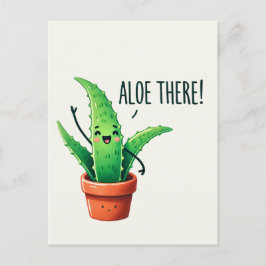 Aloe! Postkort för Cute Aloe Vera Plant Vykort