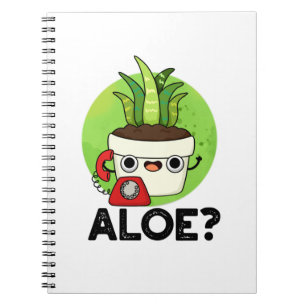 Aloe Rolig Växt Hej Puns Anteckningsbok