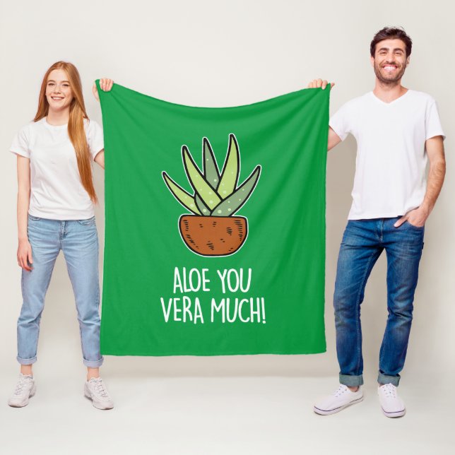 Aloe Vera Fleecefilt (På plats)