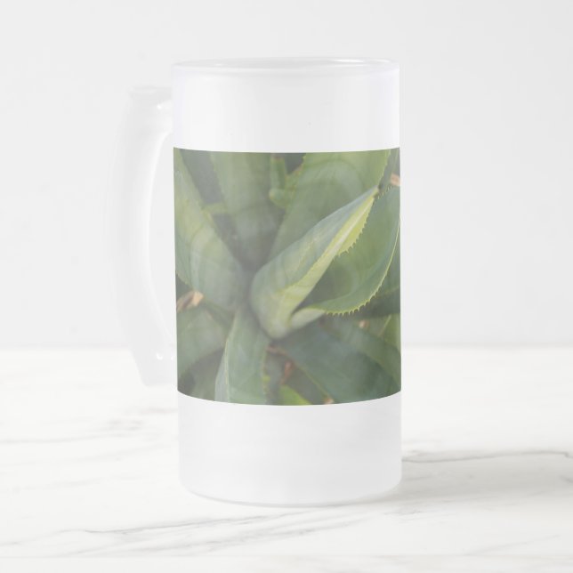 Aloe Vera Frosted Glass Beer Mugg (Framsida vänster)