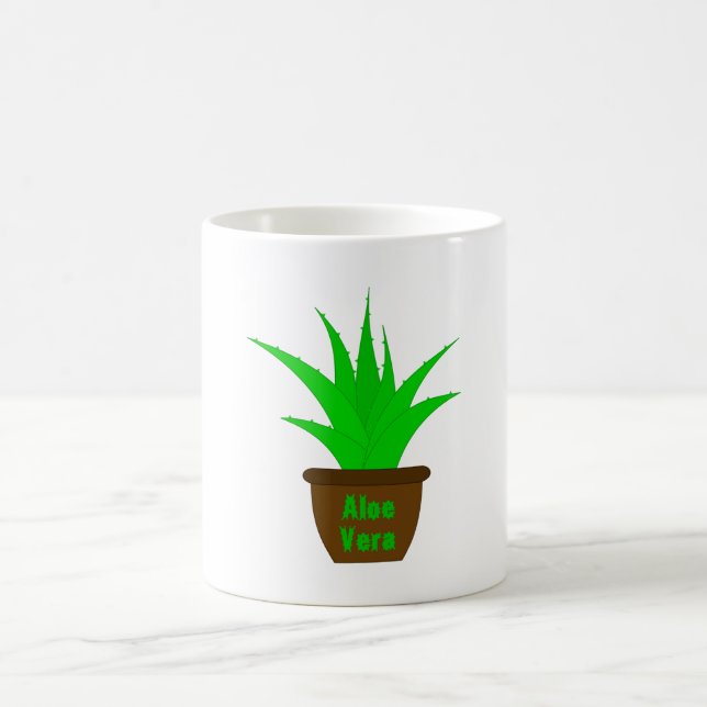 Aloe Vera med etikett Kaffemugg (Center)
