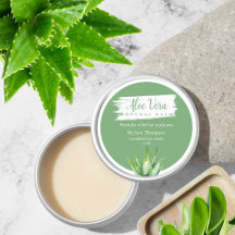 Aloe Vera Natural Balm-etikett