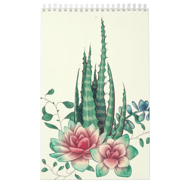 Aloe Vera over Flowers Kalender (Omslag)